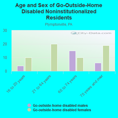 Age and Sex of Go-Outside-Home Disabled Noninstitutionalized Residents