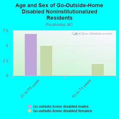 Age and Sex of Go-Outside-Home Disabled Noninstitutionalized Residents