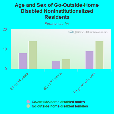 Age and Sex of Go-Outside-Home Disabled Noninstitutionalized Residents