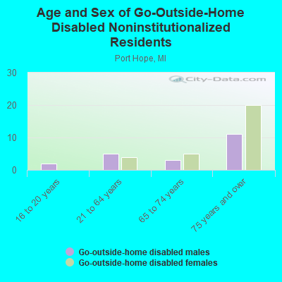 Age and Sex of Go-Outside-Home Disabled Noninstitutionalized Residents