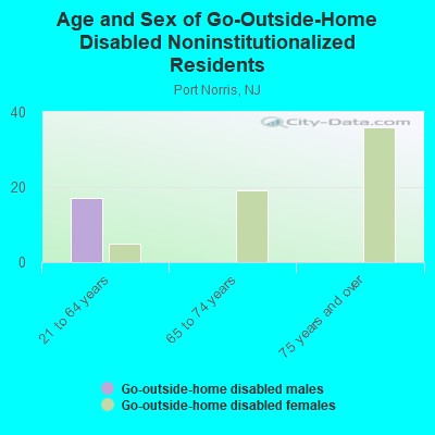 Age and Sex of Go-Outside-Home Disabled Noninstitutionalized Residents