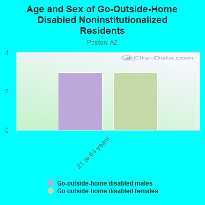 Age and Sex of Go-Outside-Home Disabled Noninstitutionalized Residents