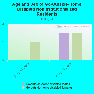 Age and Sex of Go-Outside-Home Disabled Noninstitutionalized Residents