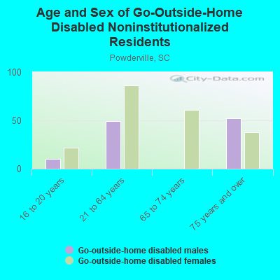 Age and Sex of Go-Outside-Home Disabled Noninstitutionalized Residents