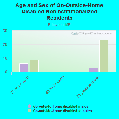 Age and Sex of Go-Outside-Home Disabled Noninstitutionalized Residents