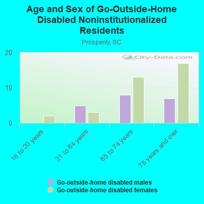 Age and Sex of Go-Outside-Home Disabled Noninstitutionalized Residents