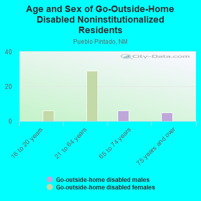 Age and Sex of Go-Outside-Home Disabled Noninstitutionalized Residents