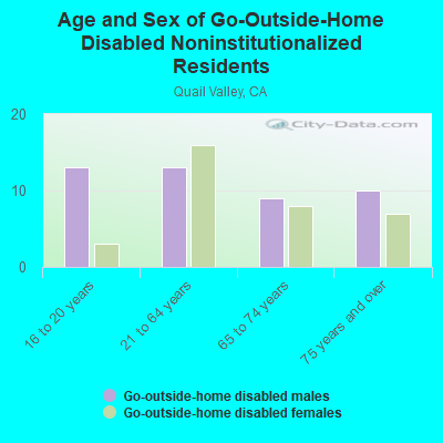 Age and Sex of Go-Outside-Home Disabled Noninstitutionalized Residents