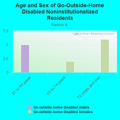 Age and Sex of Go-Outside-Home Disabled Noninstitutionalized Residents