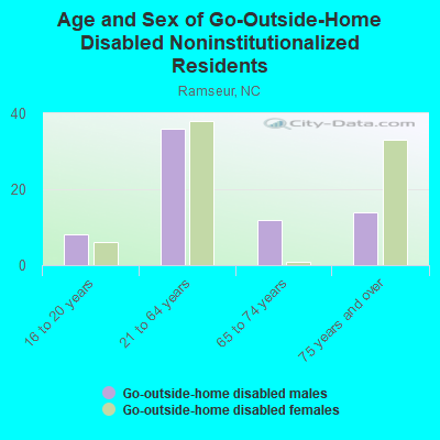 Age and Sex of Go-Outside-Home Disabled Noninstitutionalized Residents