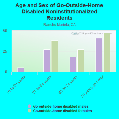 Age and Sex of Go-Outside-Home Disabled Noninstitutionalized Residents