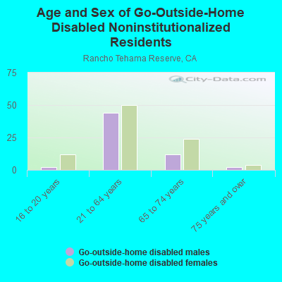 Age and Sex of Go-Outside-Home Disabled Noninstitutionalized Residents