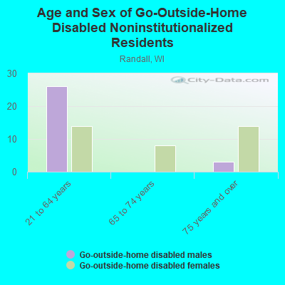 Age and Sex of Go-Outside-Home Disabled Noninstitutionalized Residents