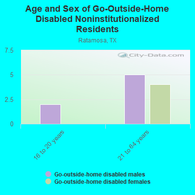 Age and Sex of Go-Outside-Home Disabled Noninstitutionalized Residents