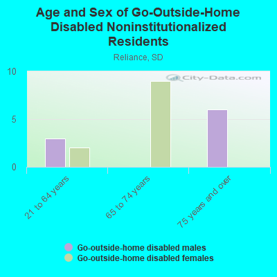 Age and Sex of Go-Outside-Home Disabled Noninstitutionalized Residents