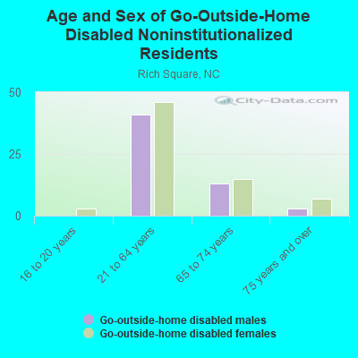 Age and Sex of Go-Outside-Home Disabled Noninstitutionalized Residents