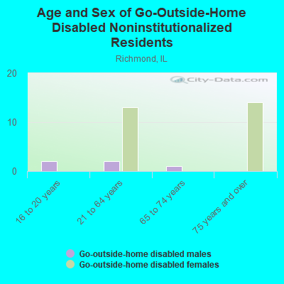 Age and Sex of Go-Outside-Home Disabled Noninstitutionalized Residents