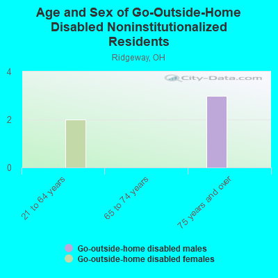 Age and Sex of Go-Outside-Home Disabled Noninstitutionalized Residents