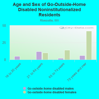 Age and Sex of Go-Outside-Home Disabled Noninstitutionalized Residents