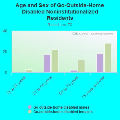 Age and Sex of Go-Outside-Home Disabled Noninstitutionalized Residents