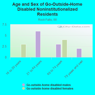 Age and Sex of Go-Outside-Home Disabled Noninstitutionalized Residents