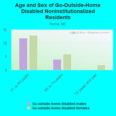 Age and Sex of Go-Outside-Home Disabled Noninstitutionalized Residents