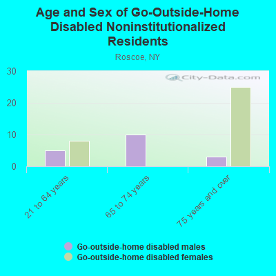 Age and Sex of Go-Outside-Home Disabled Noninstitutionalized Residents