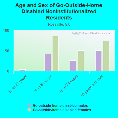 Age and Sex of Go-Outside-Home Disabled Noninstitutionalized Residents