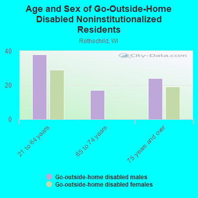 Age and Sex of Go-Outside-Home Disabled Noninstitutionalized Residents