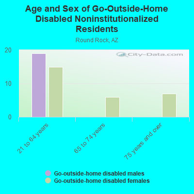 Age and Sex of Go-Outside-Home Disabled Noninstitutionalized Residents