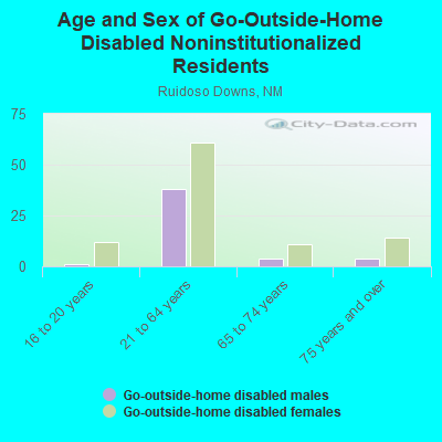 Age and Sex of Go-Outside-Home Disabled Noninstitutionalized Residents