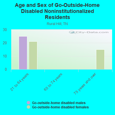 Age and Sex of Go-Outside-Home Disabled Noninstitutionalized Residents