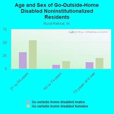 Age and Sex of Go-Outside-Home Disabled Noninstitutionalized Residents