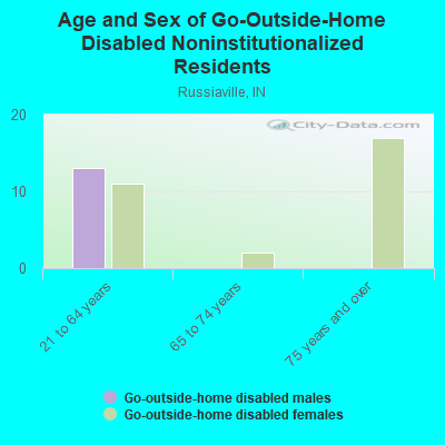 Age and Sex of Go-Outside-Home Disabled Noninstitutionalized Residents