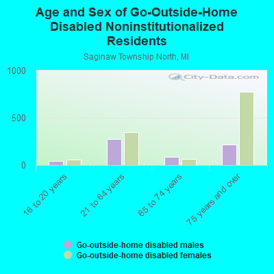 Age and Sex of Go-Outside-Home Disabled Noninstitutionalized Residents