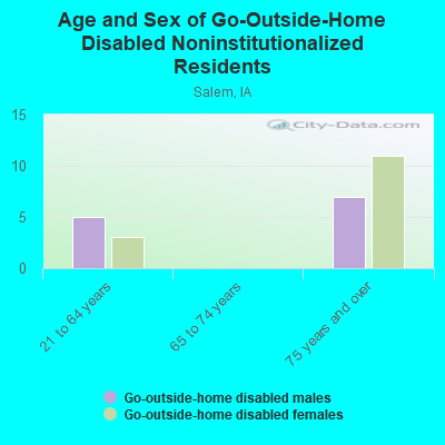 Age and Sex of Go-Outside-Home Disabled Noninstitutionalized Residents