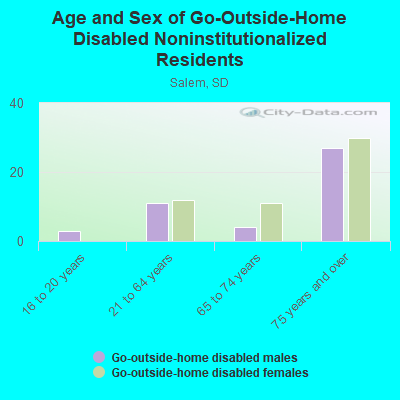 Age and Sex of Go-Outside-Home Disabled Noninstitutionalized Residents