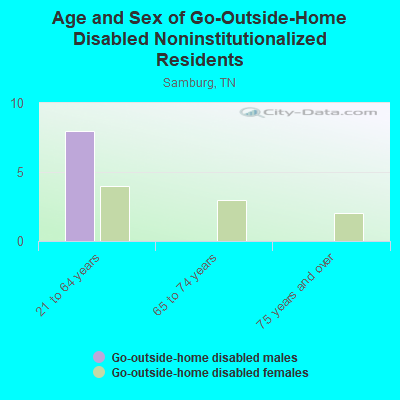 Age and Sex of Go-Outside-Home Disabled Noninstitutionalized Residents