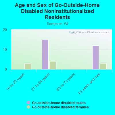 Age and Sex of Go-Outside-Home Disabled Noninstitutionalized Residents