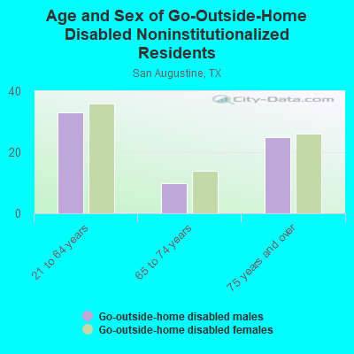 Age and Sex of Go-Outside-Home Disabled Noninstitutionalized Residents