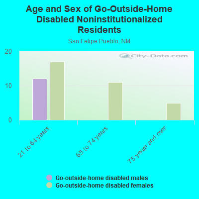 Age and Sex of Go-Outside-Home Disabled Noninstitutionalized Residents