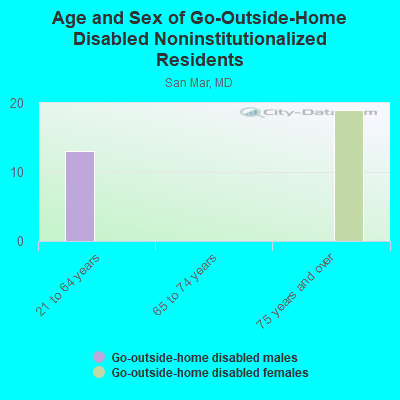 Age and Sex of Go-Outside-Home Disabled Noninstitutionalized Residents