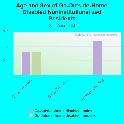 Age and Sex of Go-Outside-Home Disabled Noninstitutionalized Residents