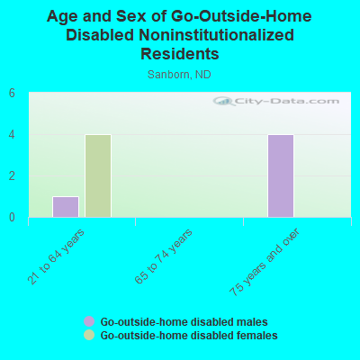 Age and Sex of Go-Outside-Home Disabled Noninstitutionalized Residents