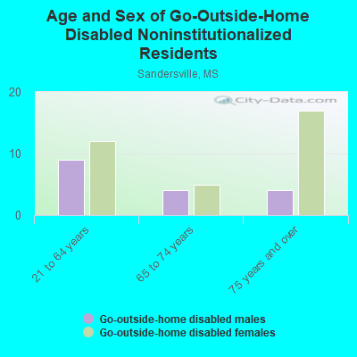 Age and Sex of Go-Outside-Home Disabled Noninstitutionalized Residents