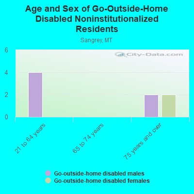 Age and Sex of Go-Outside-Home Disabled Noninstitutionalized Residents