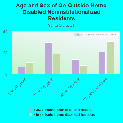 Age and Sex of Go-Outside-Home Disabled Noninstitutionalized Residents