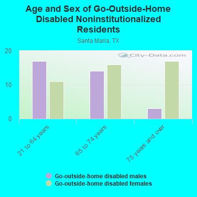 Age and Sex of Go-Outside-Home Disabled Noninstitutionalized Residents