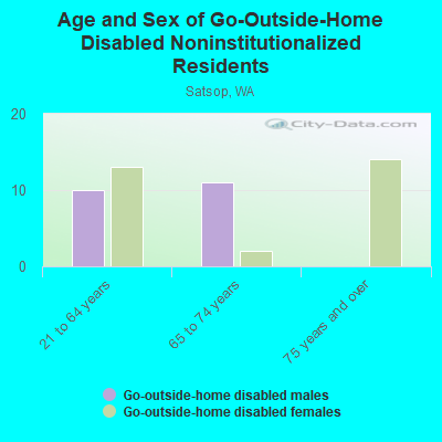 Age and Sex of Go-Outside-Home Disabled Noninstitutionalized Residents