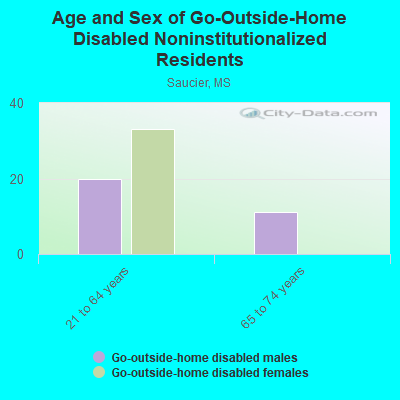 Age and Sex of Go-Outside-Home Disabled Noninstitutionalized Residents